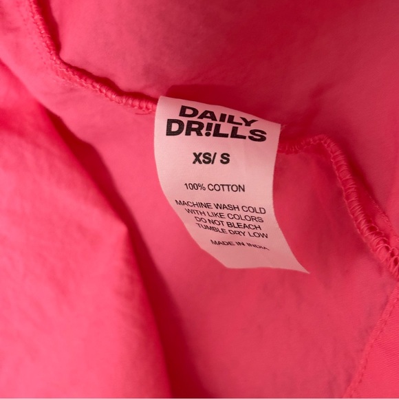 Daily Drills Poplin Tie Top Pink Size XS/S - Picture 5 of 7
